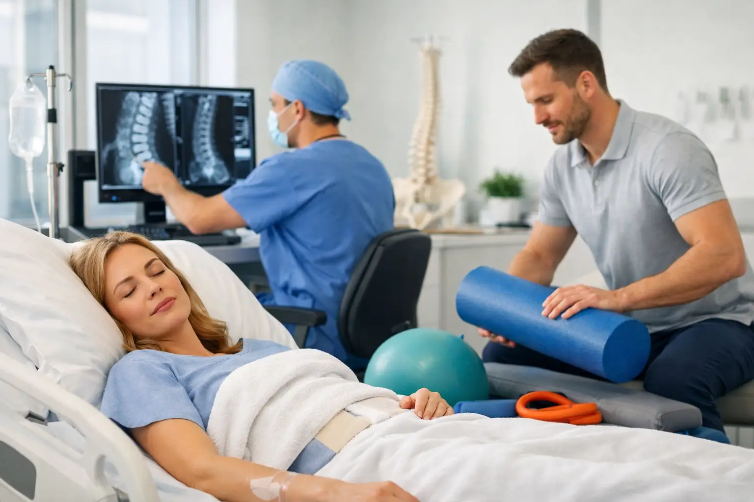 Cirurgia minimamente invasiva da coluna recuperação