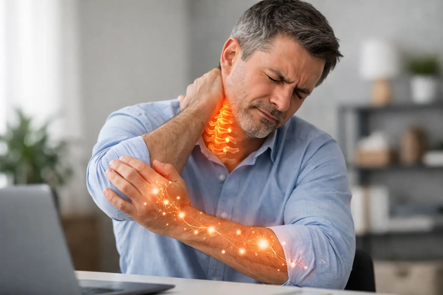 Formigamento nos braços e coluna cervical