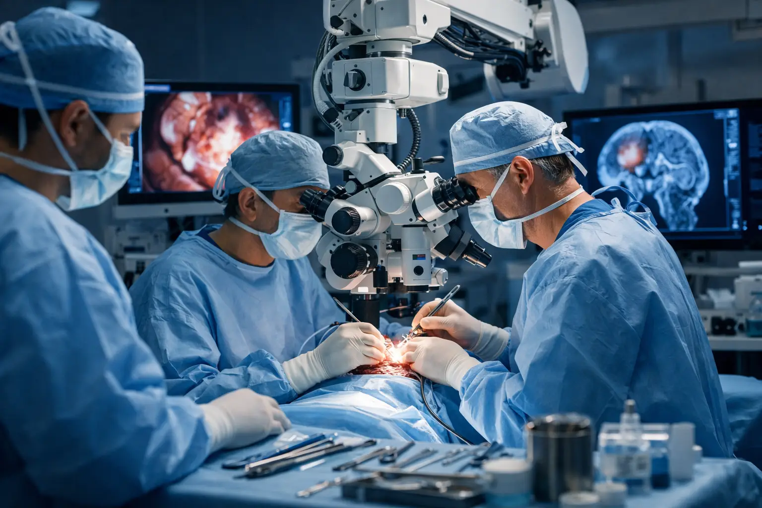 Microcirurgia para tumor cerebral
