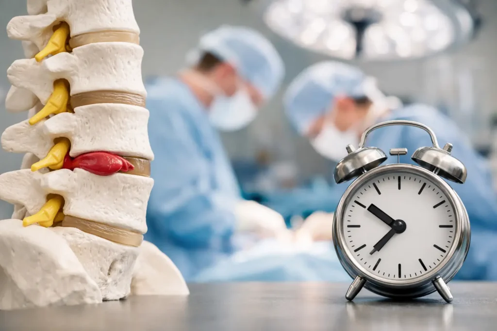 Quanto tempo dura cirurgia de hérnia de disco?