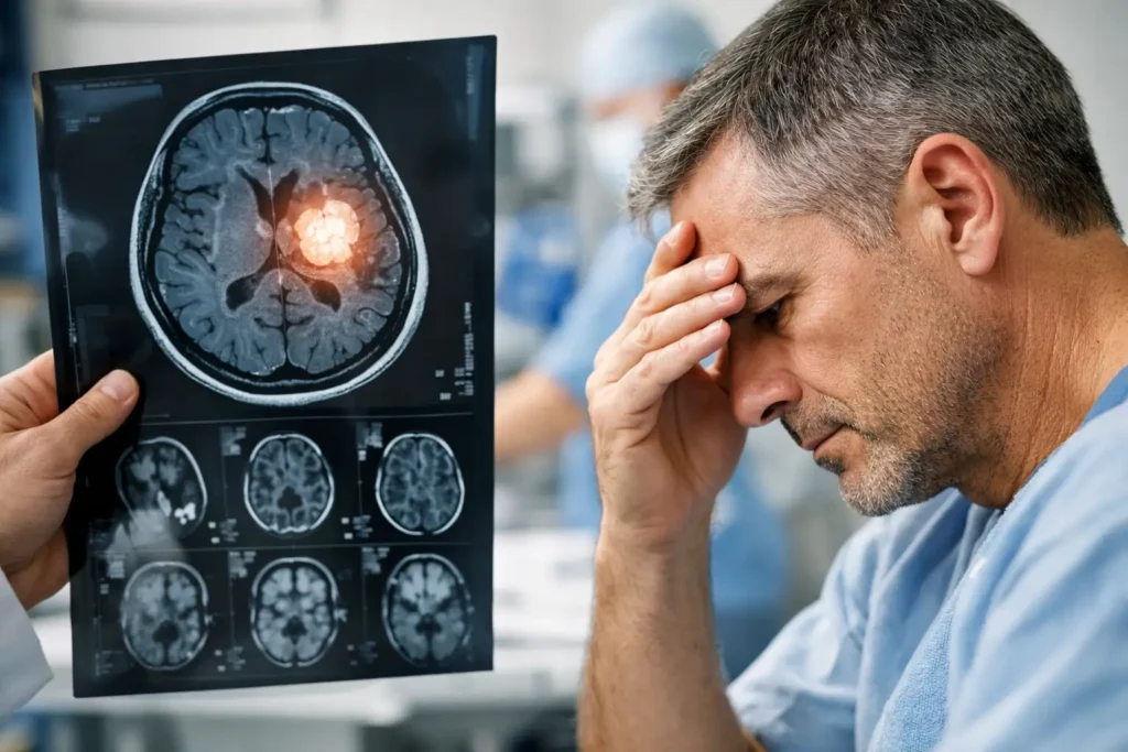Tumor cerebral volta depois da cirurgia?