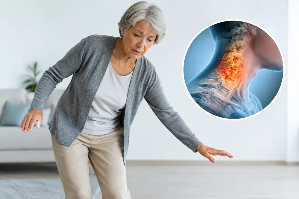 Estenose cervical causa desequilíbrio ao andar?